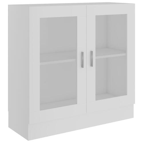 Vitrineskab 82,5x30,5x80 cm spånplade hvid
