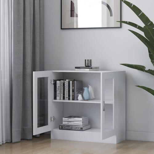 Vitrineskab 82,5x30,5x80 cm spånplade hvid