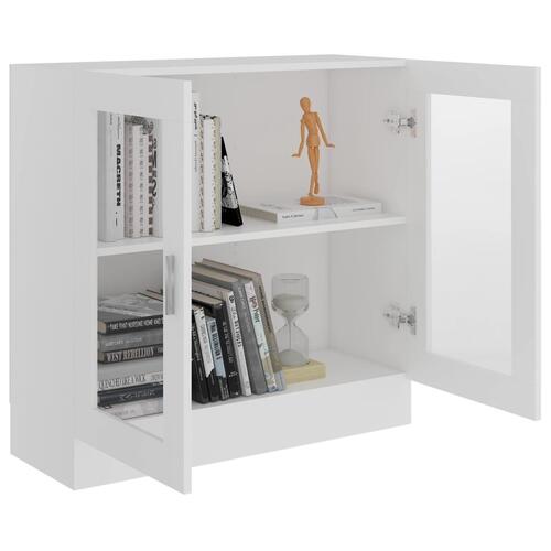 Vitrineskab 82,5x30,5x80 cm spånplade hvid