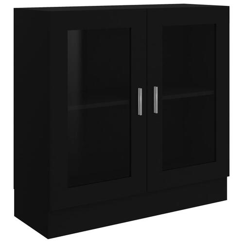 Vitrineskab 82,5x30,5x80 cm spånplade sort