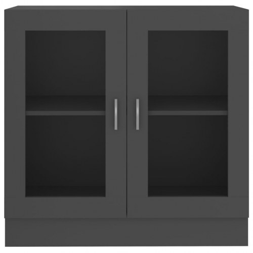 Vitrineskab 82,5x30,5x80 cm spånplade grå