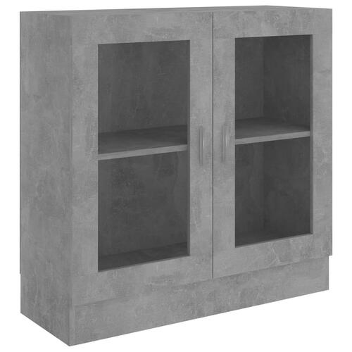 Vitrineskab 82,5x30,5x80 cm spånplade betongrå