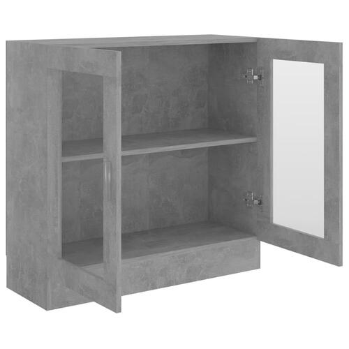 Vitrineskab 82,5x30,5x80 cm spånplade betongrå