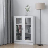 Vitrineskab 82,5x30,5x115 cm spånplade hvid