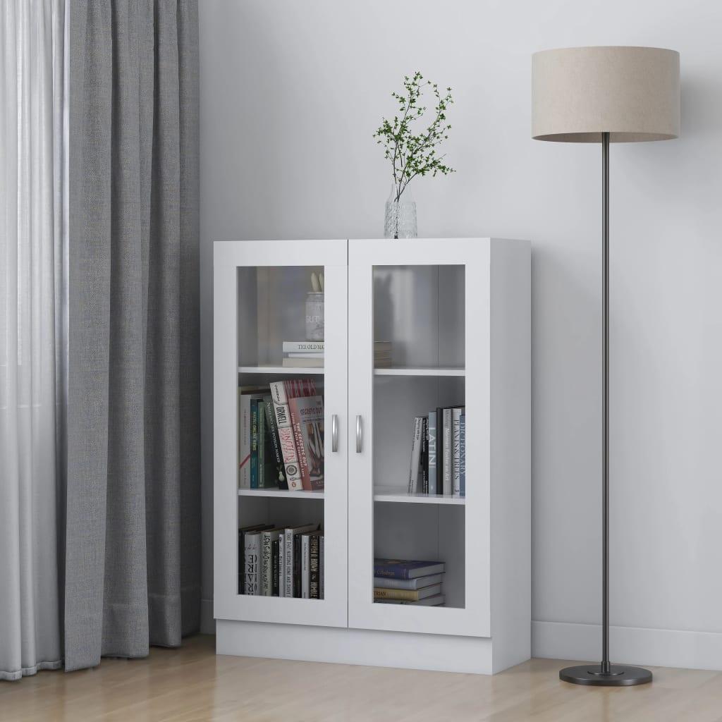 Vitrineskab 82,5x30,5x115 cm spånplade hvid