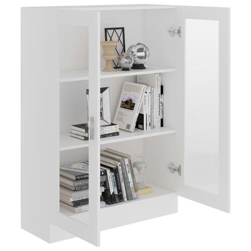 Vitrineskab 82,5x30,5x115 cm spånplade hvid