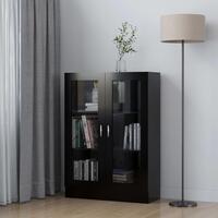 Vitrineskab 82,5x30,5x115 cm spånplade sort