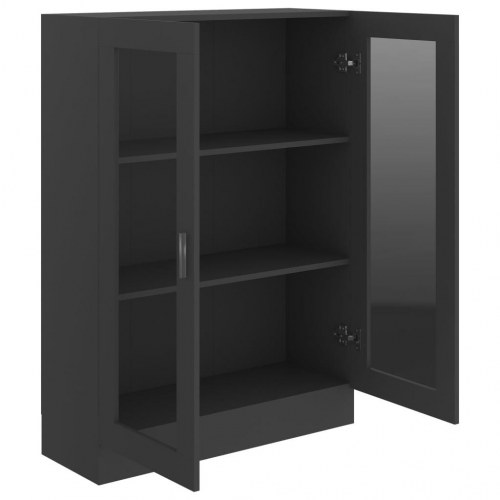 Vitrineskab 82,5x30,5x115 cm spånplade grå