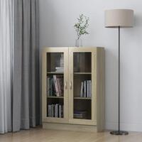 Vitrineskab 82,5x30,5x115 cm spånplade sonoma-eg