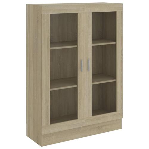 Vitrineskab 82,5x30,5x115 cm spånplade sonoma-eg