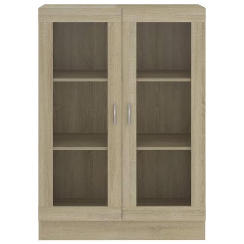 Vitrineskab 82,5x30,5x115 cm spånplade sonoma-eg