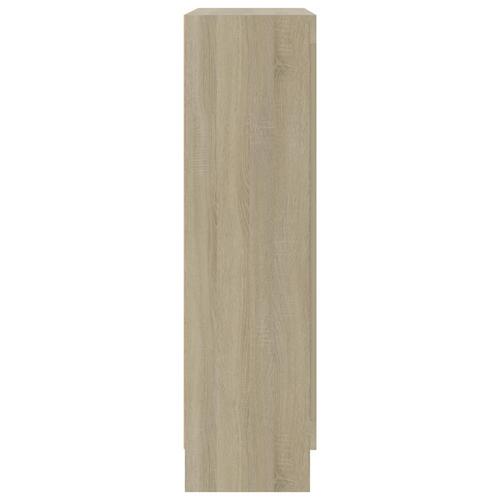 Vitrineskab 82,5x30,5x115 cm spånplade sonoma-eg
