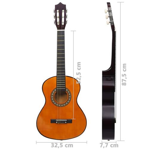 Klassisk guitarsæt til børn og begyndere 8 dele 1/2 34"