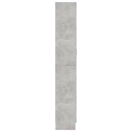 Vitrineskab 82,5x30,5x185,5 cm spånplade betongrå