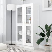 Vitrineskab 82,5x30,5x150 cm spånplade hvid