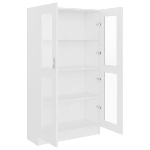 Vitrineskab 82,5x30,5x150 cm spånplade hvid