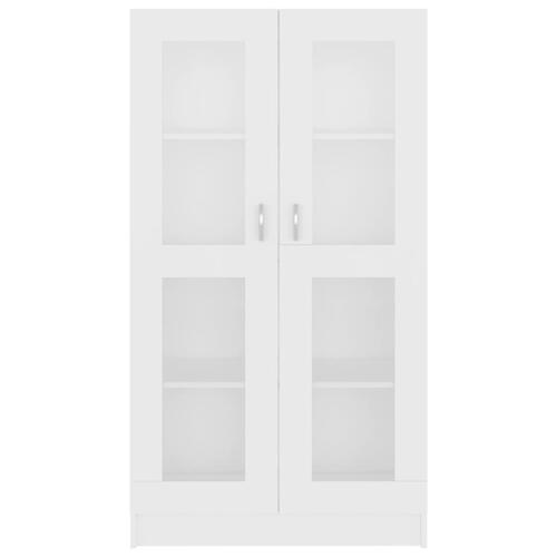 Vitrineskab 82,5x30,5x150 cm spånplade hvid