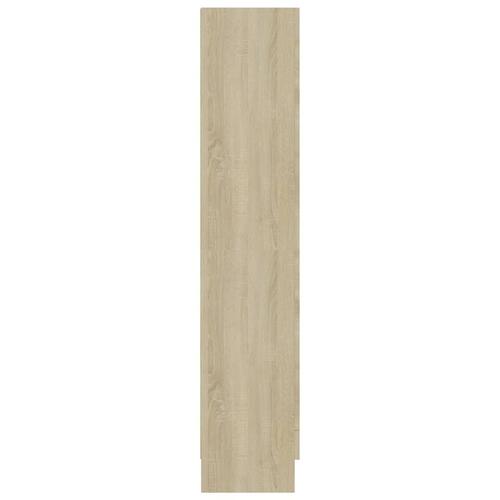 Vitrineskab 82,5x30,5x150 cm spånplade sonoma-eg