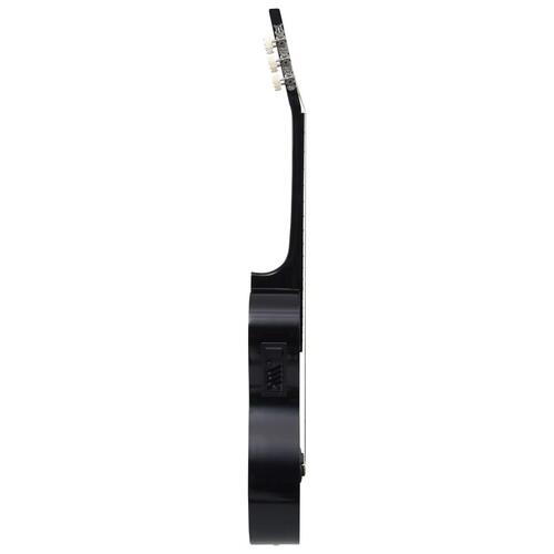 Akustisk western-guitar med equalizer og 6 strenge sort