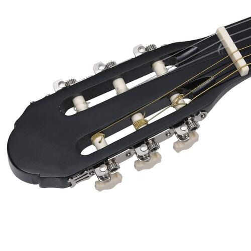 Akustisk western-guitar med equalizer og 6 strenge sort