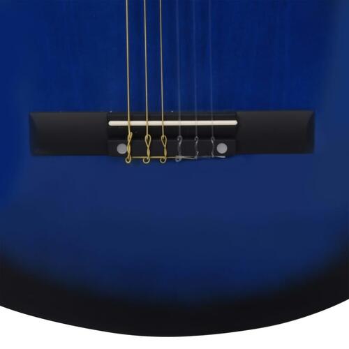 Klassisk western cutaway guitar med equalizer og 6 strenge blå