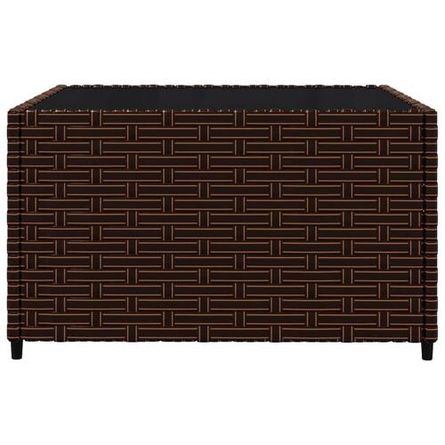 Loungesæt til haven 3 dele med hynder polyrattan brun
