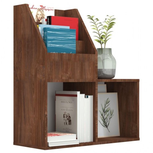 Magasinholder til børn - 71×30×78,5 cm i konstrueret træ, brun eg