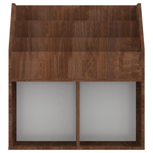 Magasinholder til børn - 71 × 30 × 78,5 cm - konstrueret træ i brun eg