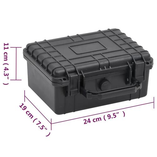Transportabel flightcase 24x19x11 cm PP sort