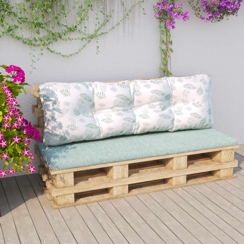 Pallehynde 120x40x10 cm stof bladmønster billede