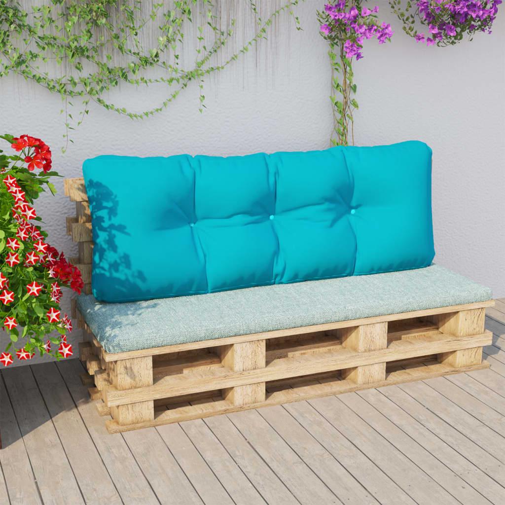 Pallehynde 120x40x12 cm stof turkis billede