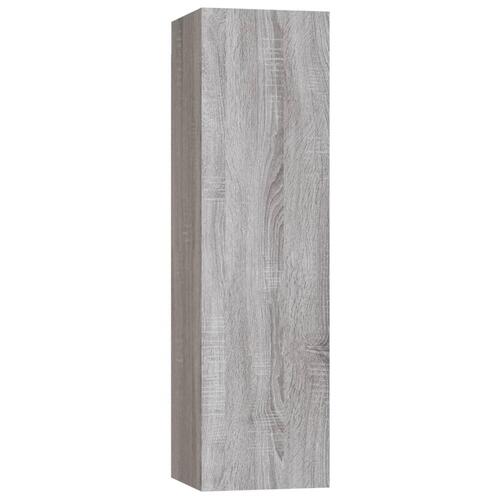 Væghængt tv-skab 30,5x30x110 cm grå sonoma-eg
