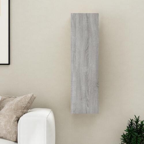 Væghængt tv-skab 30,5x30x110 cm grå sonoma-eg