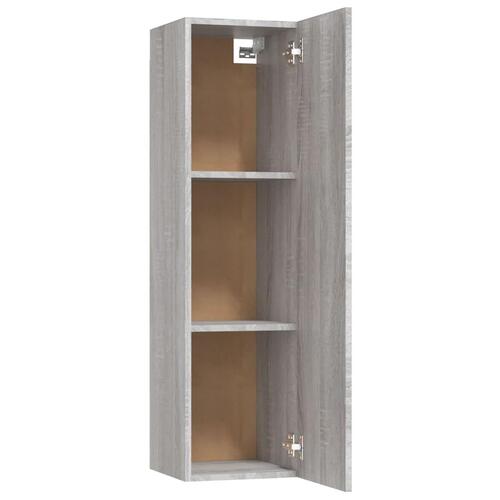Væghængt tv-skab 30,5x30x110 cm grå sonoma-eg