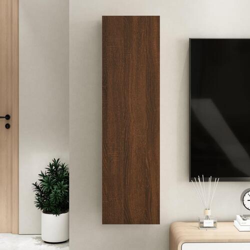Væghængt tv-skab 30,5x30x110 cm brun egetræsfarve