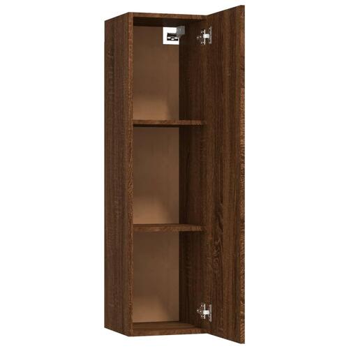 Væghængt tv-skab 30,5x30x110 cm brun egetræsfarve