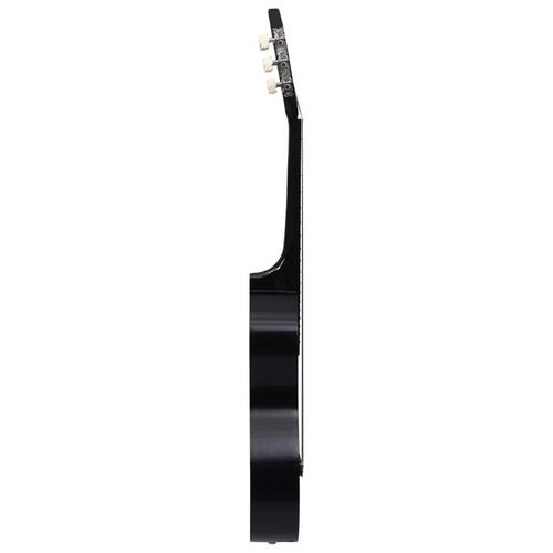 Klassisk guitarsæt 8 dele for begyndere 1/2 34" sort