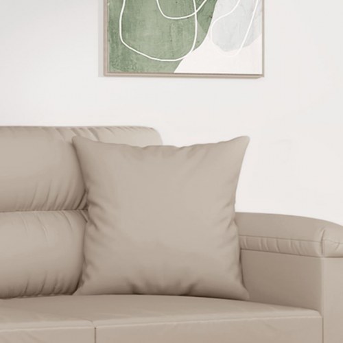 Pyntepuder 2 stk. 40x40 cm mikrofiberstof cremefarvet