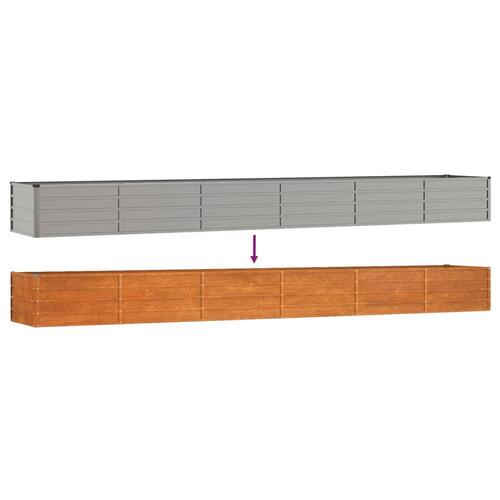 Højbed 480x80x45 cm cortenstål rustfarvet