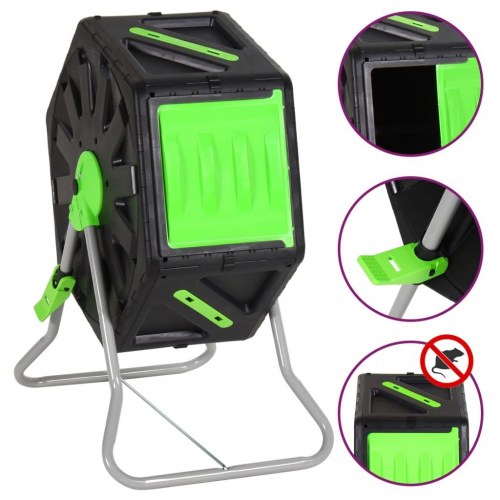 Komposttromle 60x43x74 cm 70 l polypropylen