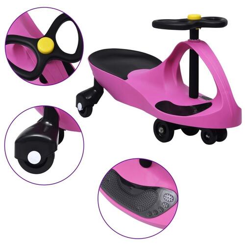 Løbebil med horn pink