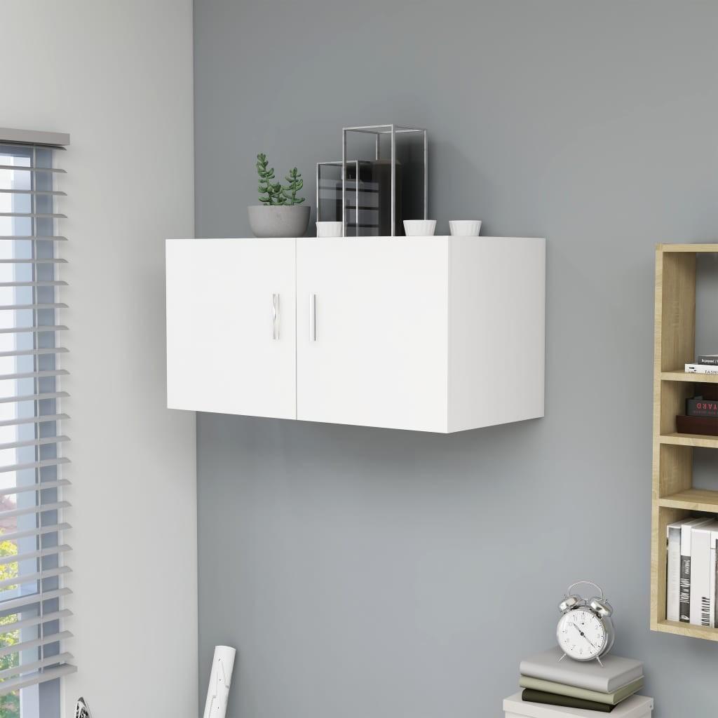 Vægskab 80x39x40 cm konstrueret træ hvid