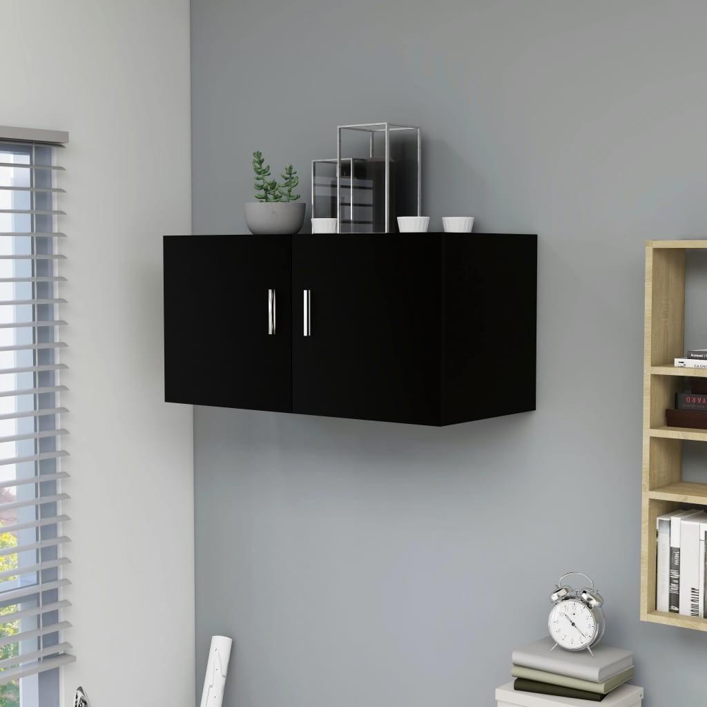 Vægskab 80x39x40 cm konstrueret træ sort