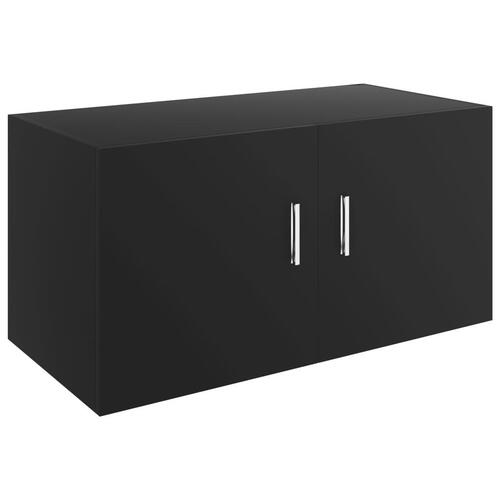 Vægskab 80x39x40 cm konstrueret træ sort