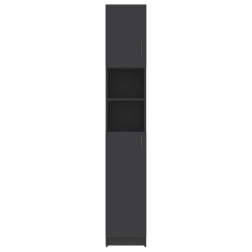 Badeværelsesskab 32x25,5x190 cm konstrueret træ grå