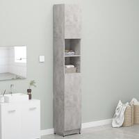 Badeværelsesskab 32x25,5x190 cm konstrueret træ betongrå