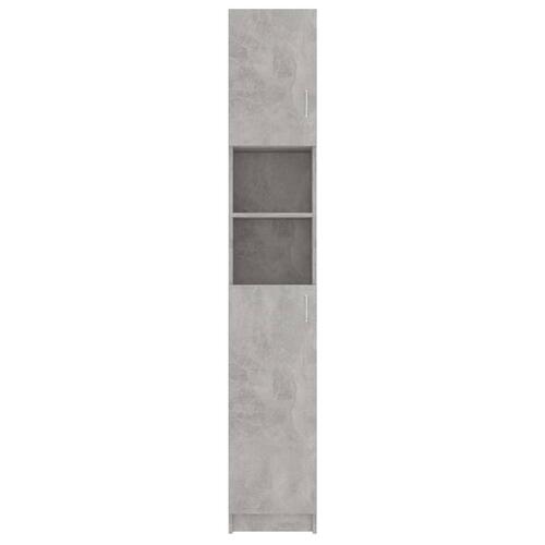 Badeværelsesskab 32x25,5x190 cm konstrueret træ betongrå