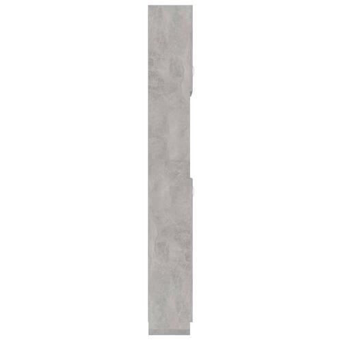 Badeværelsesskab 32x25,5x190 cm konstrueret træ betongrå