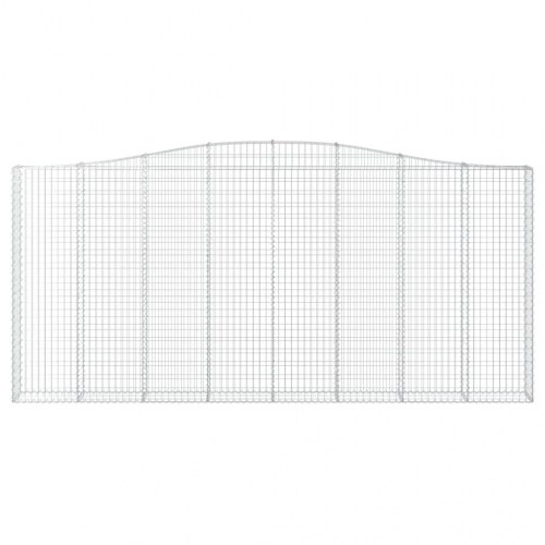 Buet gabionkurv 400x30x180/200 cm galvaniseret jern