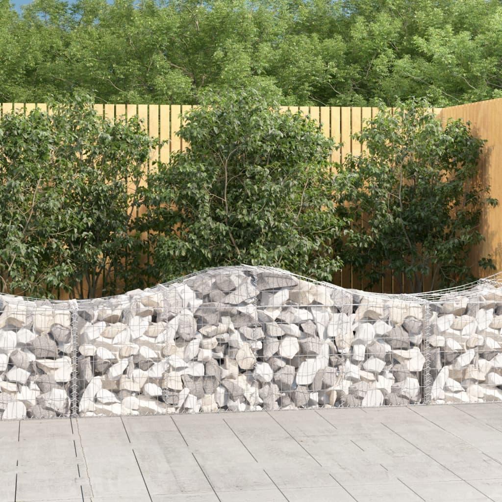 Buet gabionkurv 200x50x60/80 cm galvaniseret jern